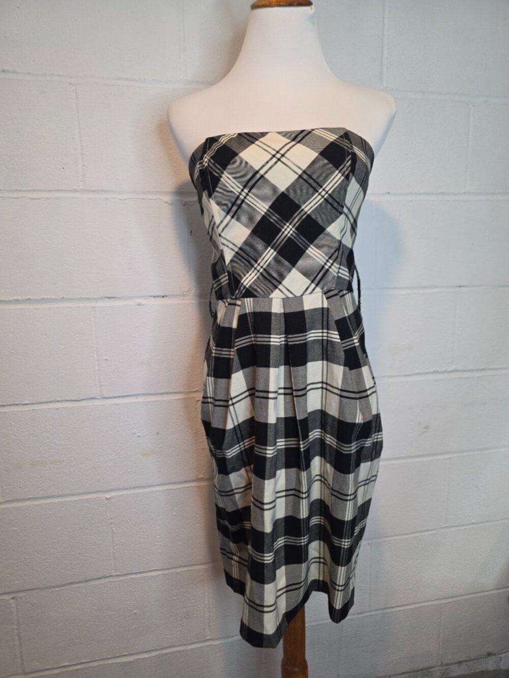 y2k Millennialcore Twee McBling Indie Sleaze Black, White Checkered Mini Dress